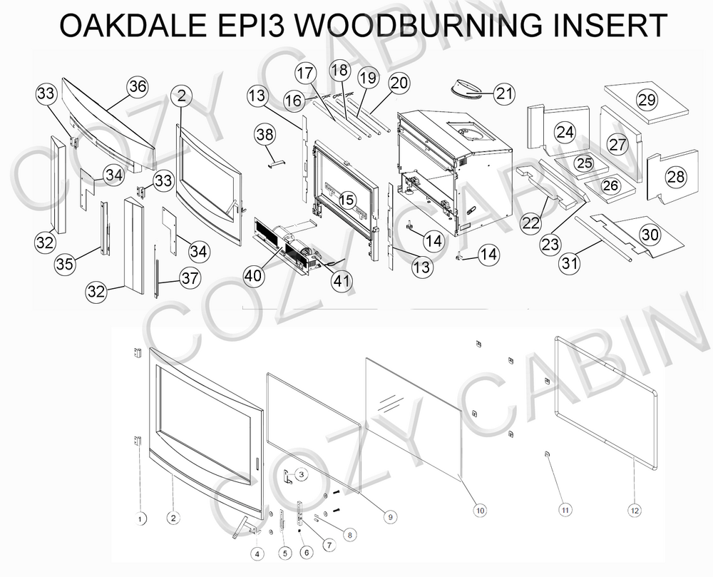 Oakdale Series Wood Insert (EPI3C, EPI3T, EPI3TN) #EPI3